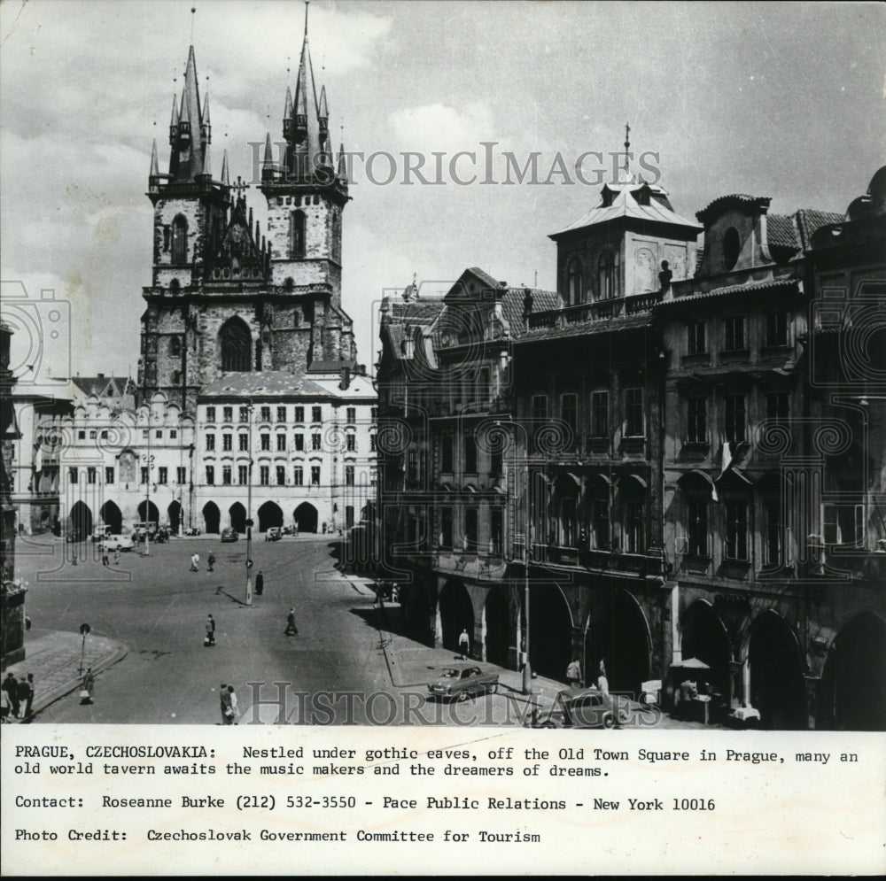 1972 The Old Town Square, Prague Czechoslovakia.-Historic Images