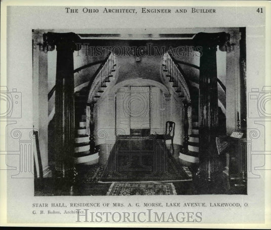 1979 Press Photo Mrs. Morse-house stair hall-Lakewood Ohio - cvb07290 - Historic Images