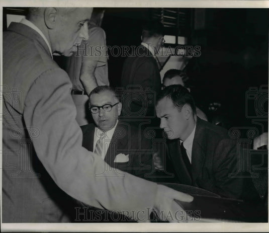 1954 Press PhotoL-R; William J. Corregan, Fred Garmone & Dr. Sam  H. Sheppard.-Historic Images