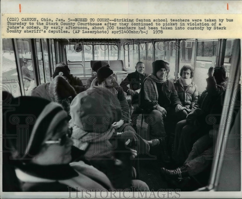 1978 Press Photo Striking Canton school teachers - cvb07816 - Historic Images