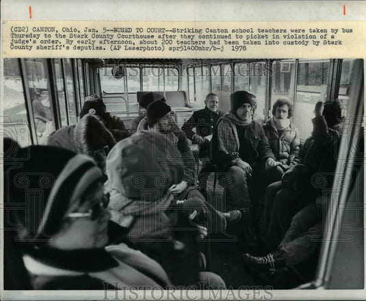 1978 Press Photo Striking Canton school teachers - cvb07816 - Historic Images