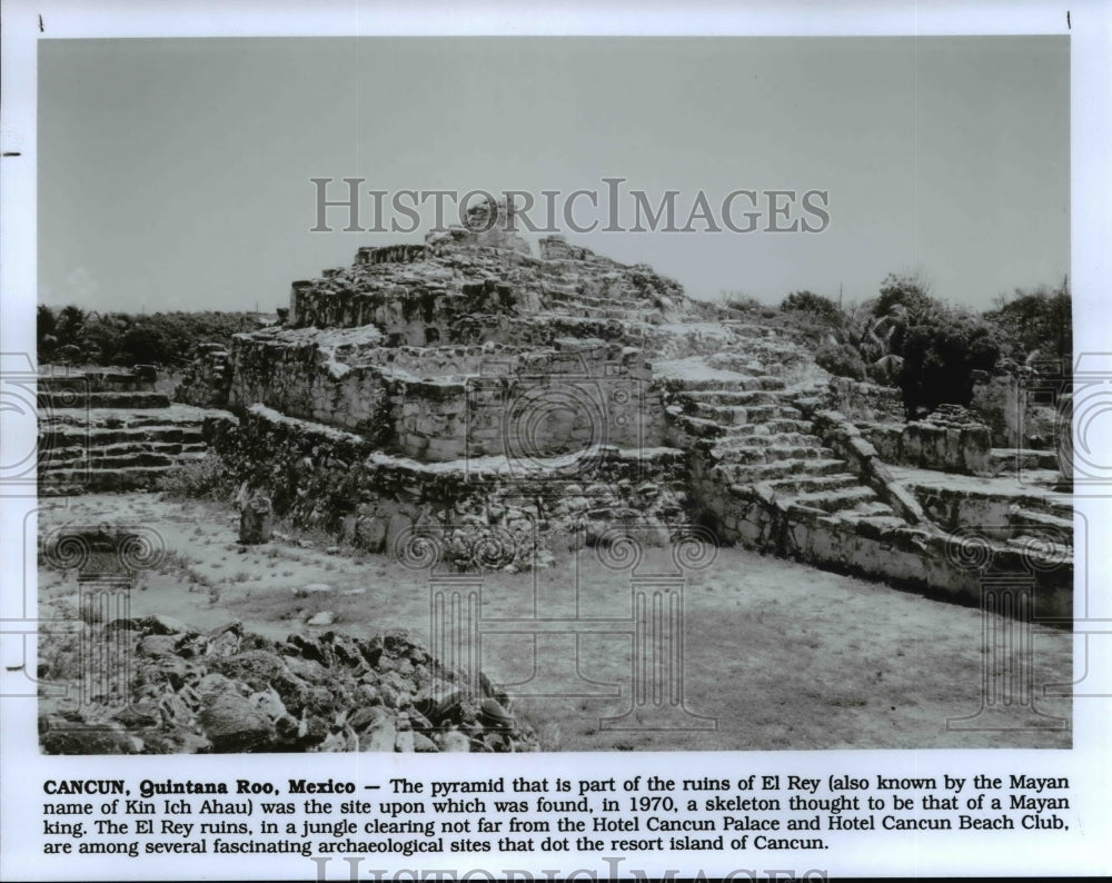 1990 Press Photo El Rey ruins-Cancun Mexico - cvb07980 - Historic Images