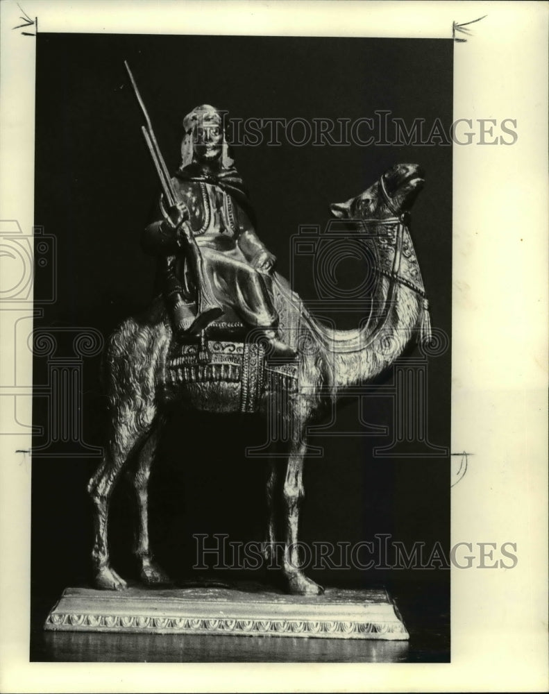 1982 Press Photo An old Arab on a Gold Camel - cvb08128 - Historic Images