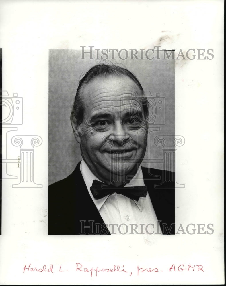 1986 Press Photo Harold L. Rapposelli, pres. AGMR - cvb08382 - Historic Images