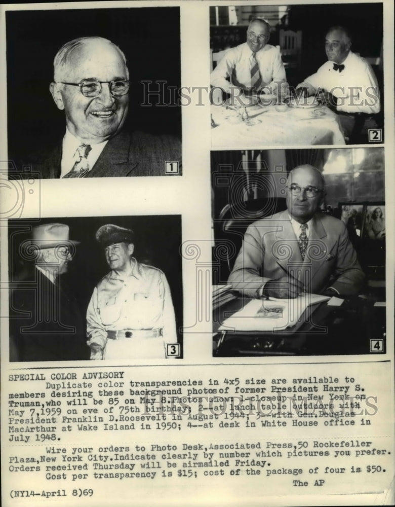 1969 Different photos of former President Harry S. Truman-Historic Images