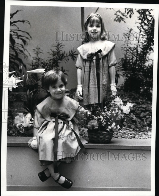 1983 Press Photo Children's Easter Fashion taken at Beck Center in Lakewood - Historic Images