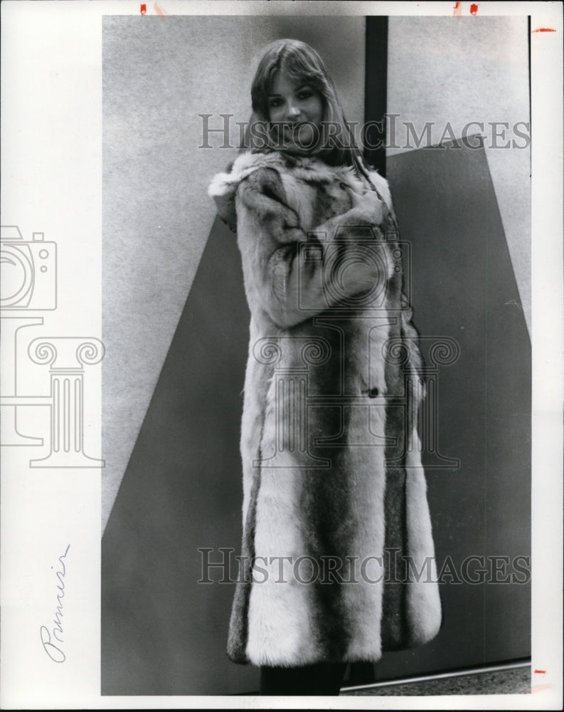 1981 Press Photo Winter &#39;81 fashions - Cayote Fur (fake) - cvb08787 - Historic Images