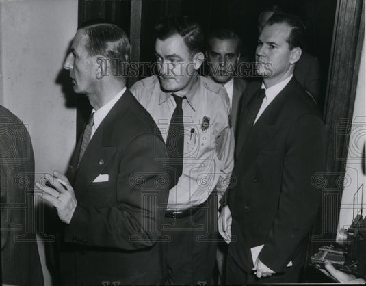 1954 Press Photo L-R; James McArthur, James Kilroy, Mike V Cello & Sam Sheppard - Historic Images