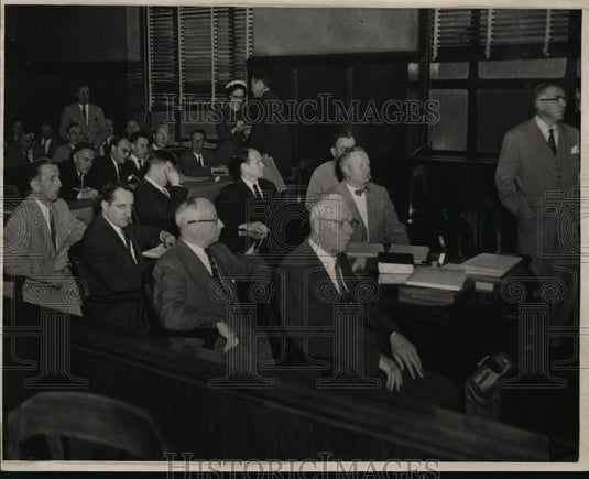 1954 Press Photo Dr Samuel H Sheppard courtroom scene - cvb08920 - Historic Images