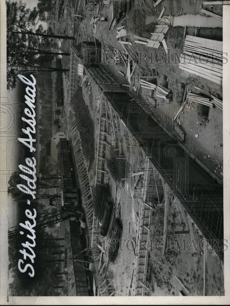 1941 Press Photo Unfinished construction at Ravenna Ohio - cvb09353 - Historic Images