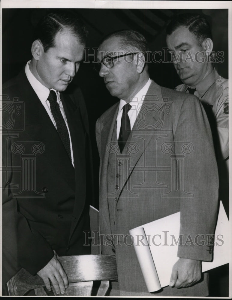 1954 Press Photo Dr. Samuel H. Sheppard, Fred W. Garmone & James Kilroy - Historic Images