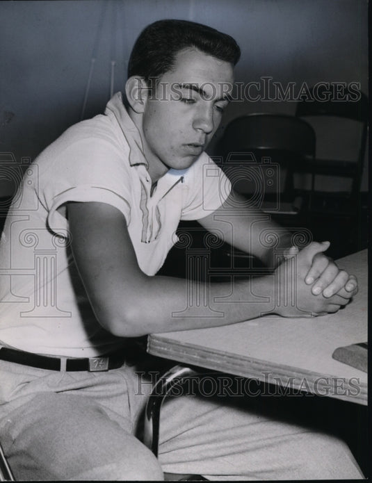 1954, Larry Houk at Sheppard inquest in Bay Village - cvb09614 - Historic Images