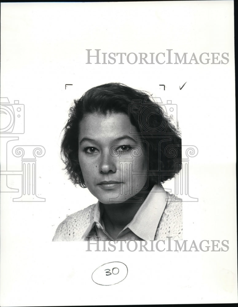 1986 Press Photo Debbie Snook, PD Employee - cvb09706 - Historic Images