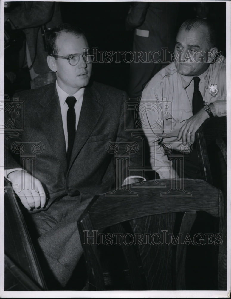 1954 Press Photo Dr Sam H. Sheppard &amp; Dep Sherriff Walter Opalca - cvb09766 - Historic Images