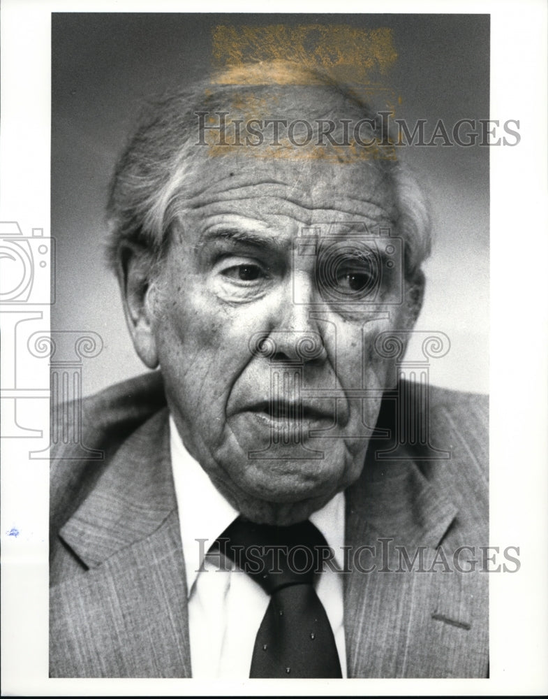 1988, Douglas Fraser, retired U.A.W. Pre president at B.W. College - Historic Images