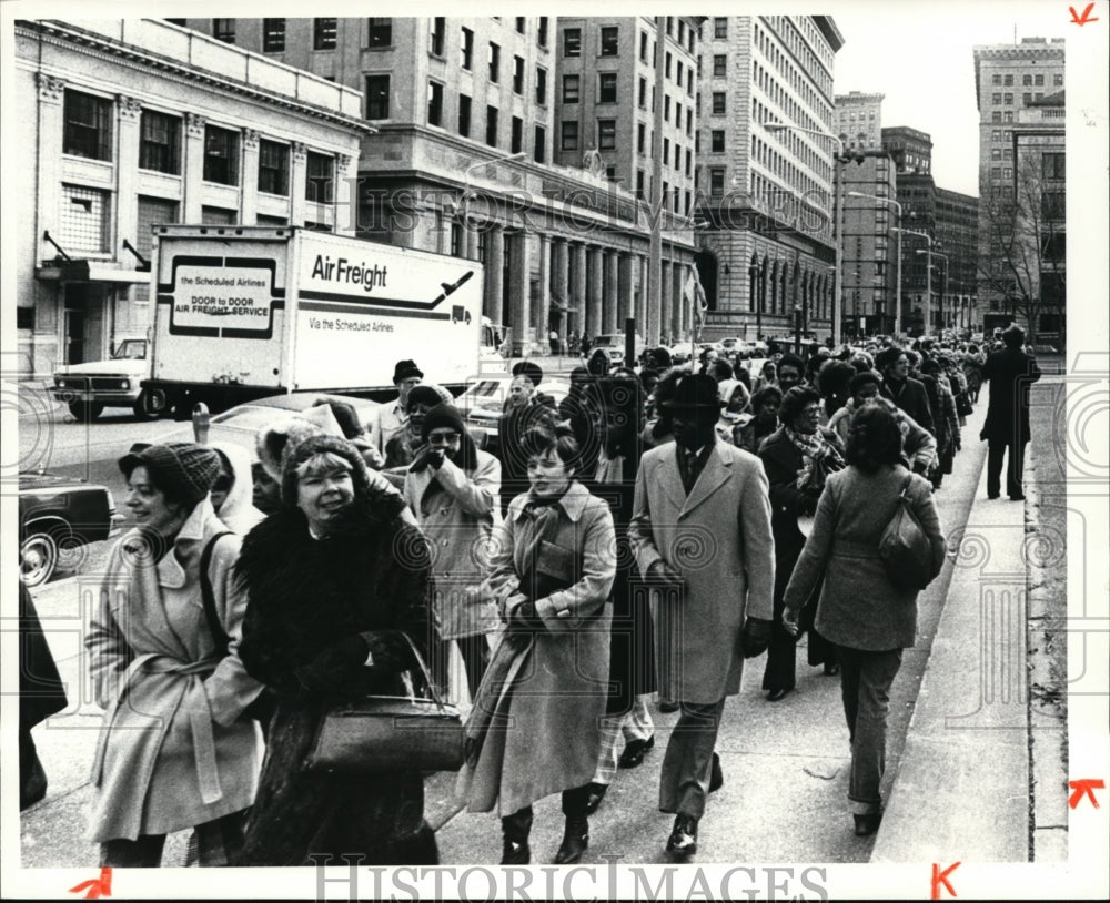 1979 Press Photo Cleveland School teachers-strike - cvb09929 - Historic Images