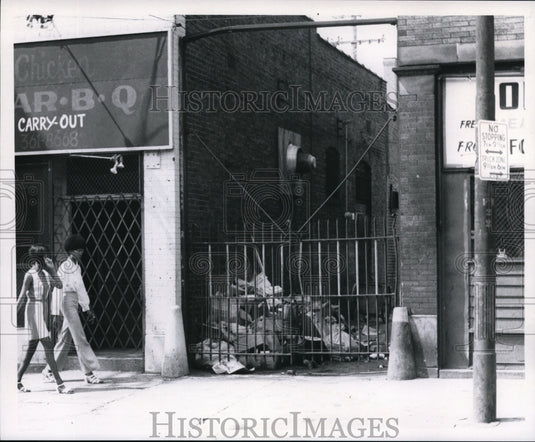 1970 Press Photo Cleveland Garbage collectors-strike - cvb09933 - Historic Images