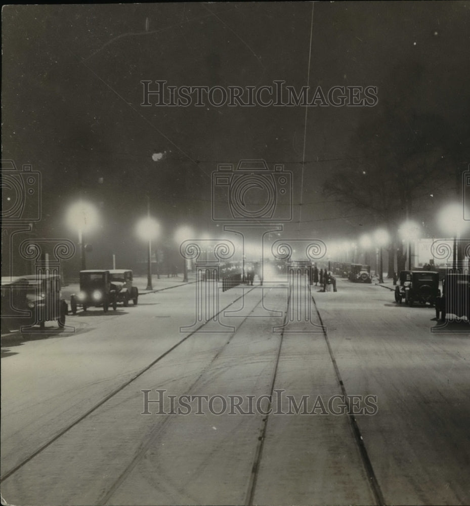 1927, Night view of Euclid Ave - cvb10224 - Historic Images