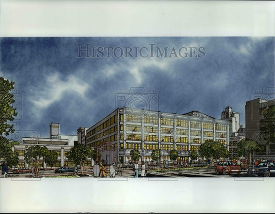 1997 Press Photo Middough Associates' plans for the Dodge-Thirteenth Building - Historic Images