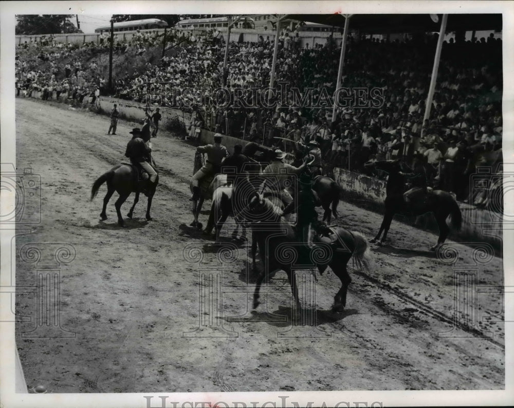 1965 Press Photo Civil War Re-enactment in Lisbon, Ohio - cvb10308 - Historic Images