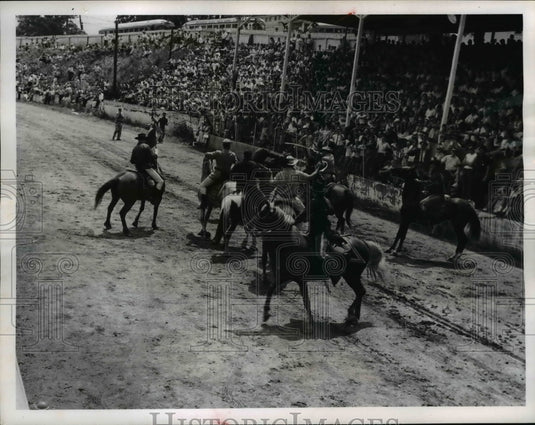 1965 Press Photo Civil War Re-enactment in Lisbon, Ohio - cvb10308 - Historic Images