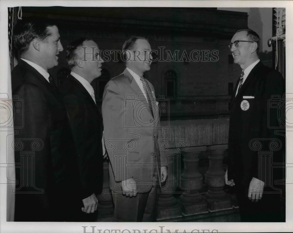 1966, G Richard Lezius, Mayor Ralph S Locher, George M Steinbrenner - Historic Images