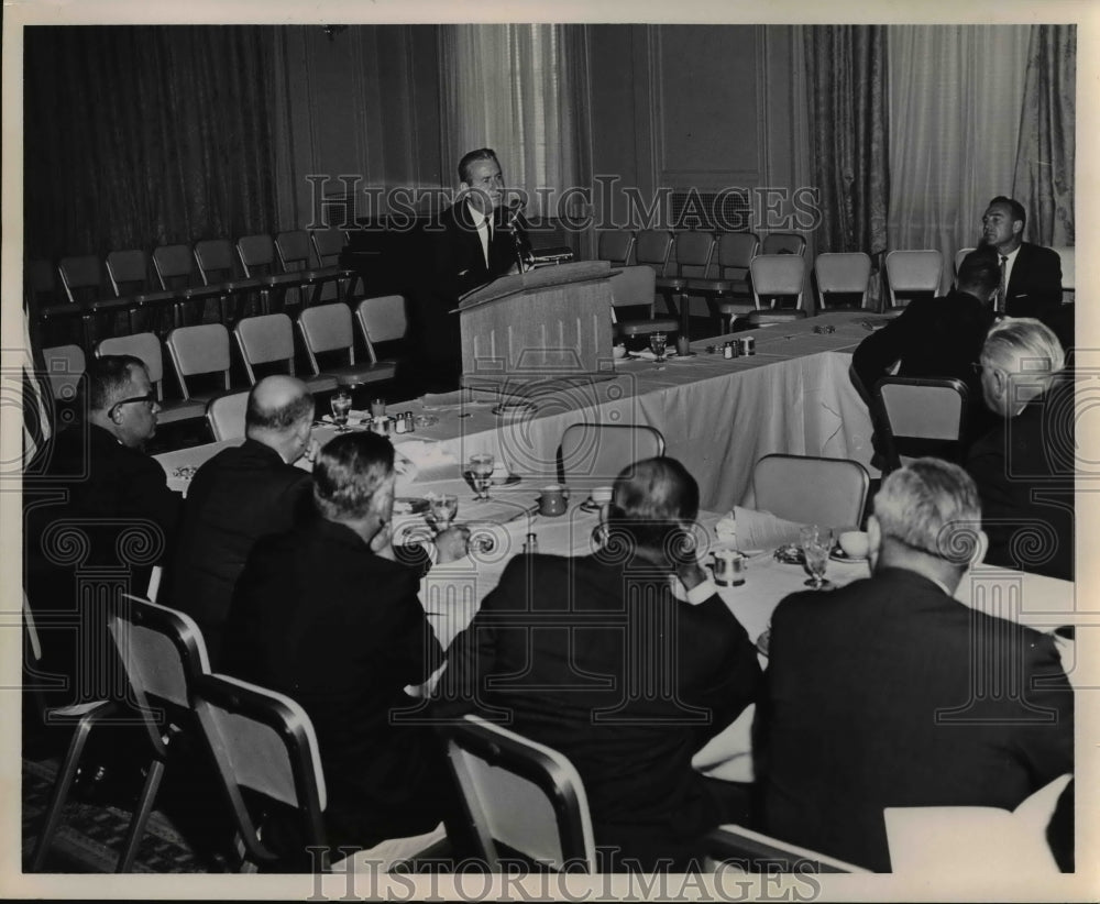 1963, James A. Rhodes speaks - cvb10699 - Historic Images