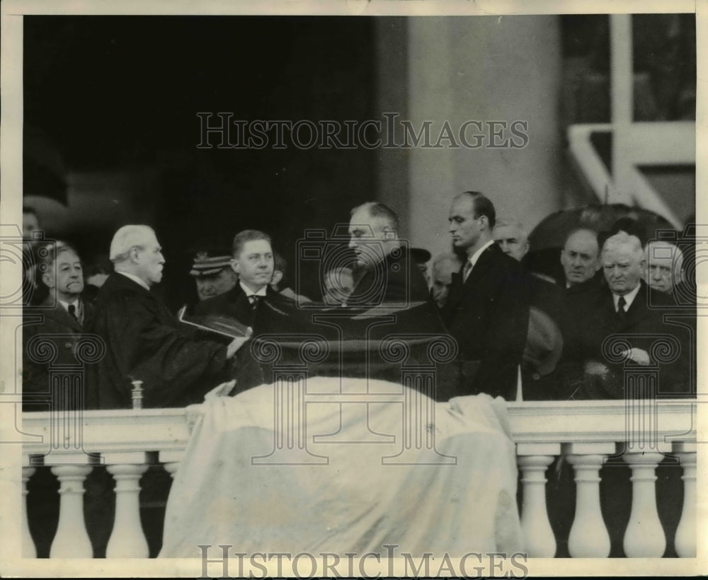 1937 Press Photo President Roosevelt-oath taking ceremony - cvb10757- Historic Images