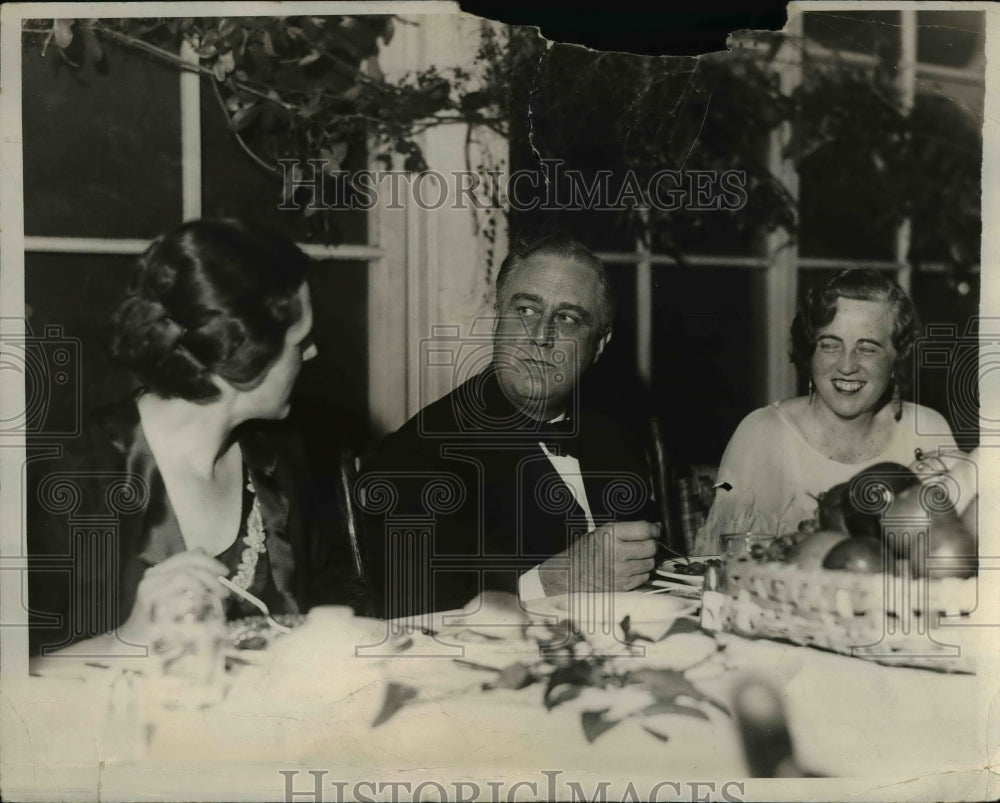 1931 Press Photo Governor Roosevelt&#39;s thanksgiving dinner at Warm Springs, Ga - Historic Images