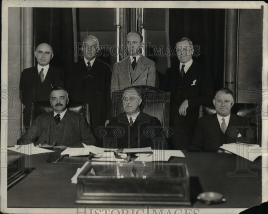1931 Press Photo State Governors-Case-Roosevelt-Lehman-Cross-Reitell-Ely - Historic Images