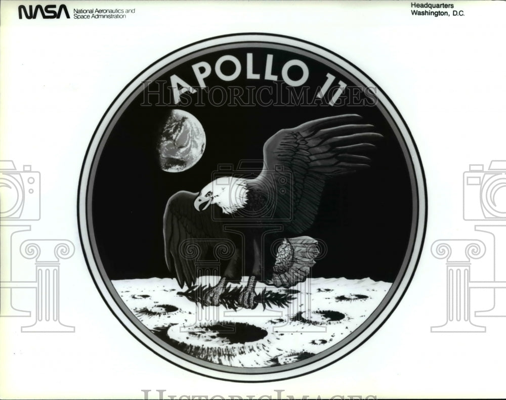 1969 Press Photo Apollo 11 emblem that astronauts will wear to lunar landing - Historic Images