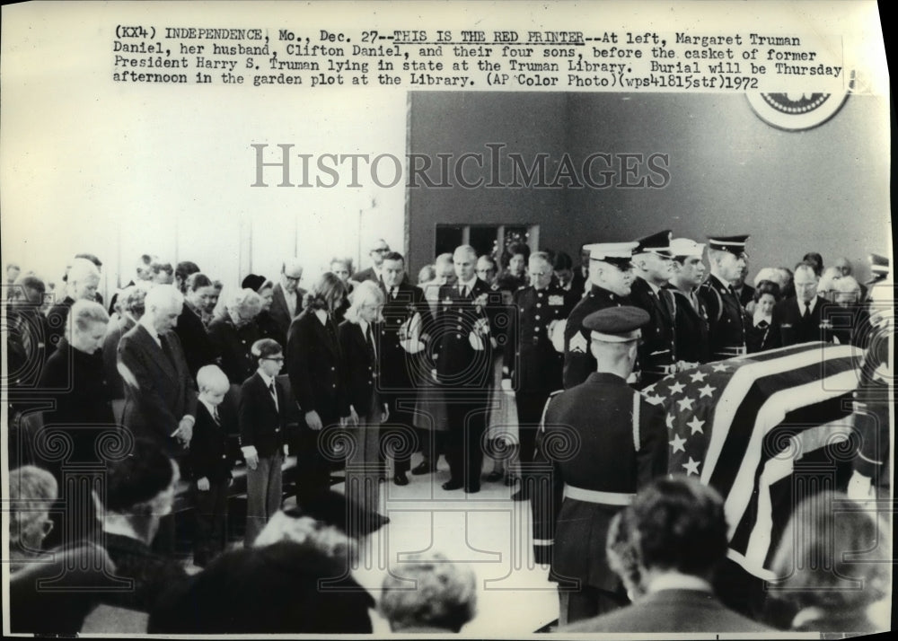 1972 President Harry S Truman lying in state at the Truman Library-Historic Images