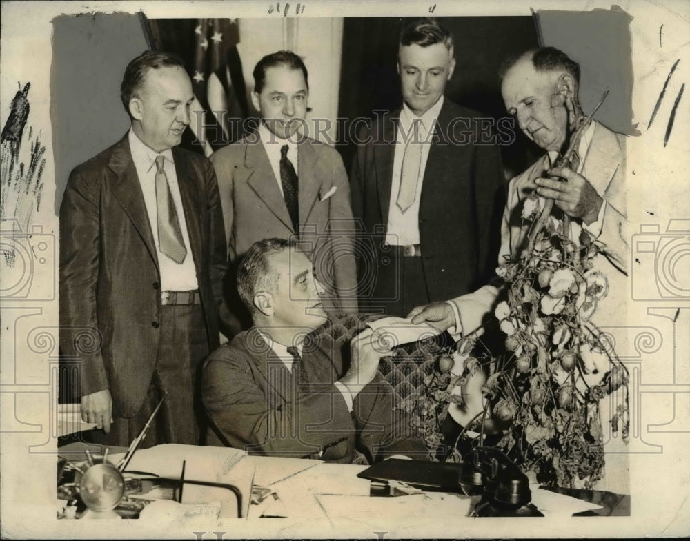 1933 Press Photo President Roosevelt-Cotton Relief Program - cvb11164 - Historic Images