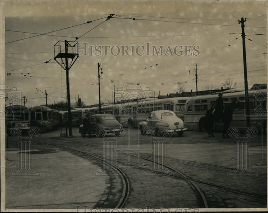 1950 Press Photo Wood Hill Car Barns - cvb11686 - Historic Images