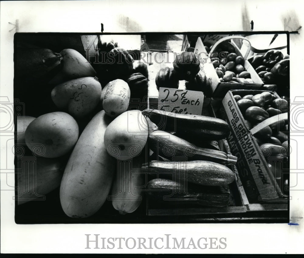 1984 Press Photo Vegatables at the West Side Market Squash - cvb11756 - Historic Images