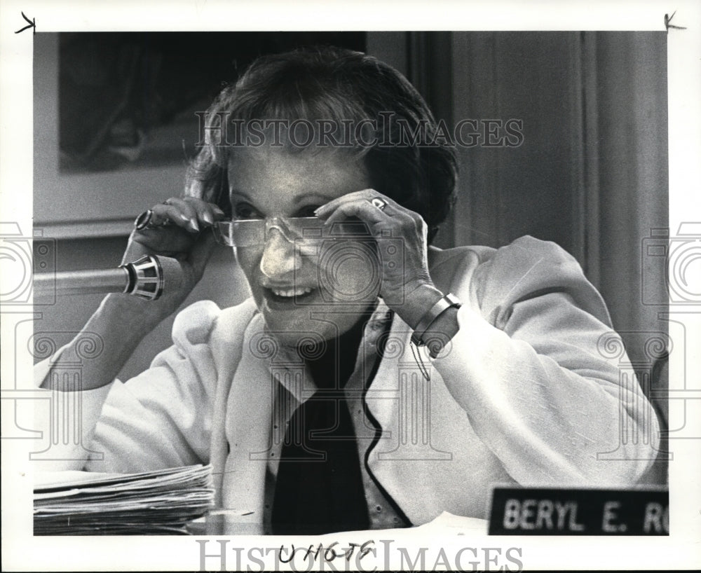 1985 Press Photo University Heights Mayor Beryl E Rothschild - cvb11999 - Historic Images