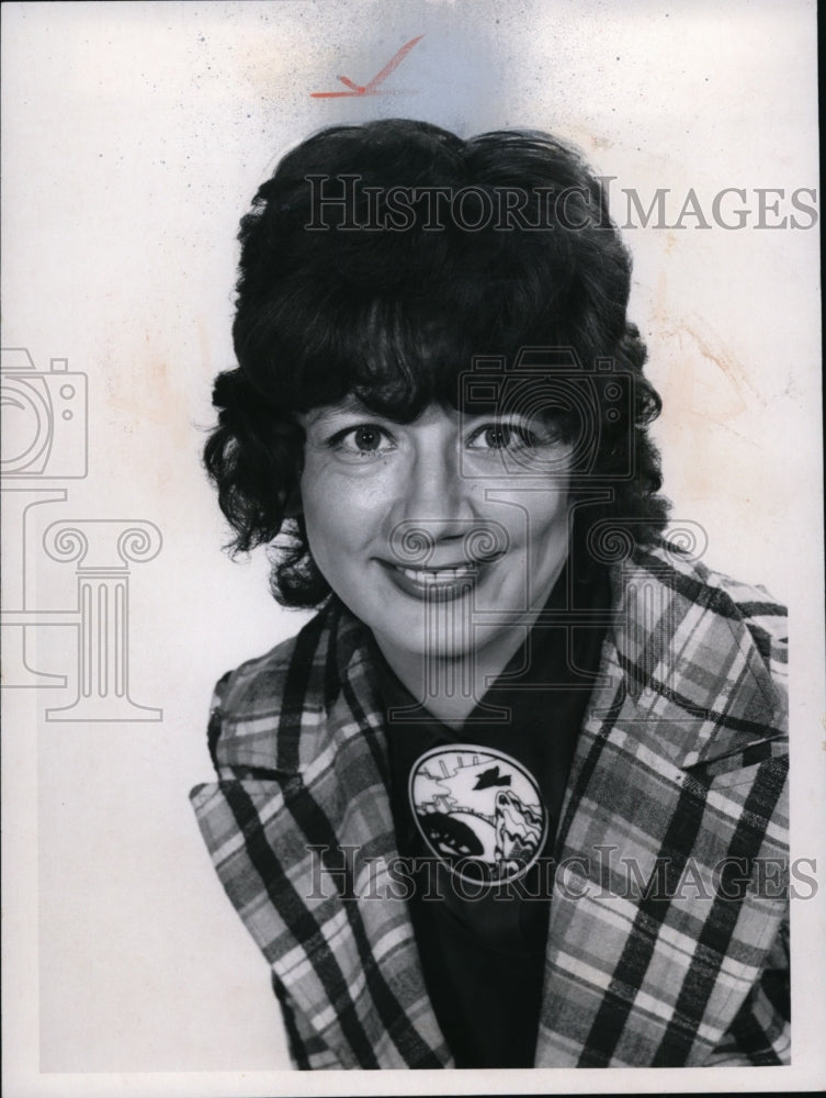 1973, Plain Dealer&#39;s Janet McCue with her waved hair - cvb12230 - Historic Images