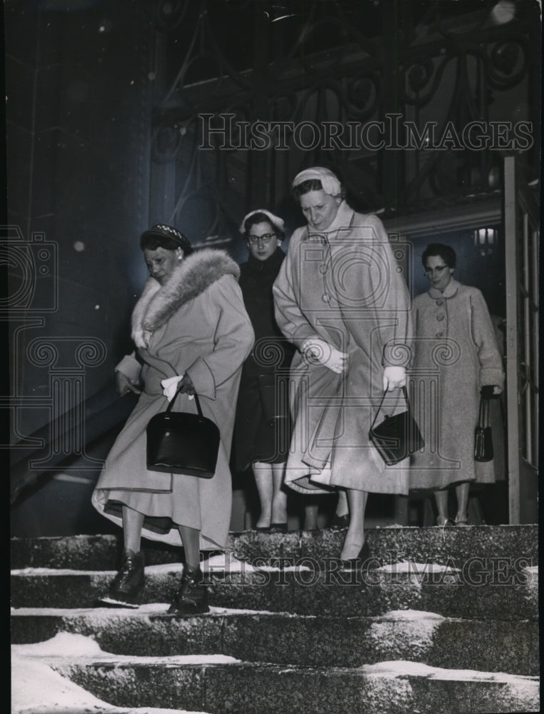 1954, Jurors leaving court house - cvb12245 - Historic Images