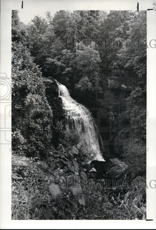 1987 Press Photo Brandywine Falls Where Couple Plunged in Ohio - cvb12280 - Historic Images