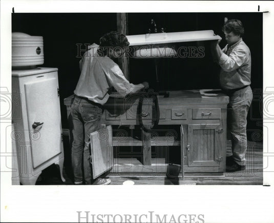1989 Press Photo Robert Dennis & Dana Baker Work on Night Dance and Better Day - Historic Images