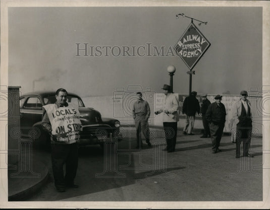 1957 Railway Express Strikes at Huron Rd.-Historic Images