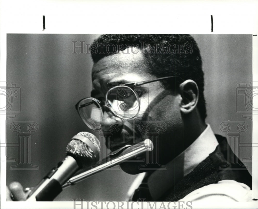 1986 Press Photo Herb Wilborn Jr. Jazz flutist - cvb13338 - Historic Images