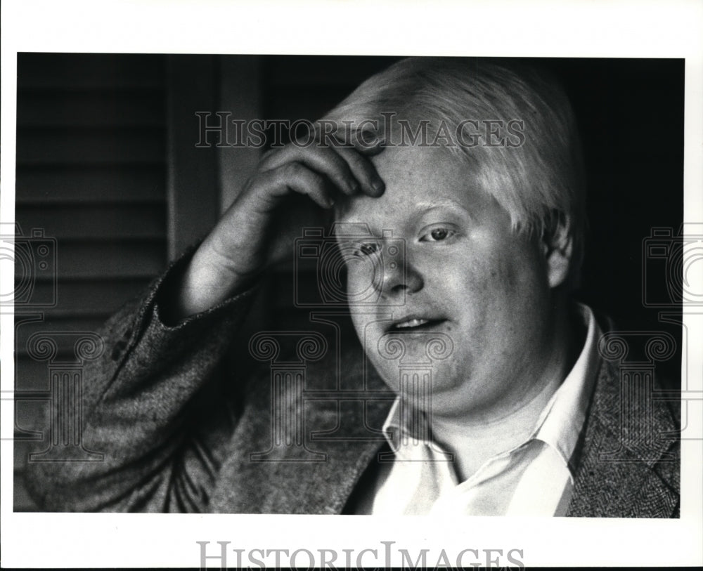 1986 Press Photo Terry Mulroy, comedian, from Wicklife - cvb13345 - Historic Images