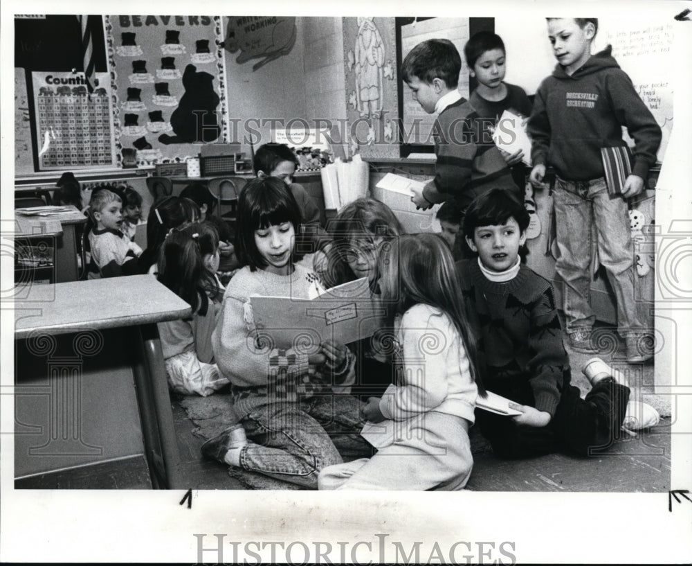 1989 Press Photo Students at Hilton Elementary School, in Brecksville