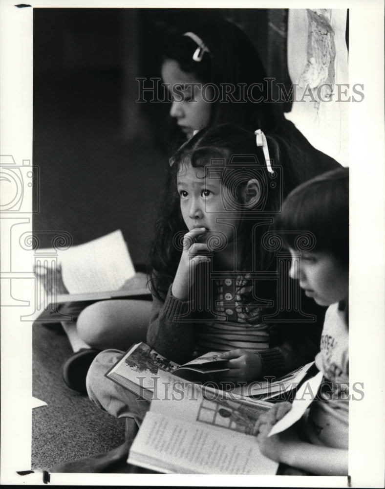 1985 Press Photo Forest Elementary School, Gifted Children Program - cvb13576 - Historic Images