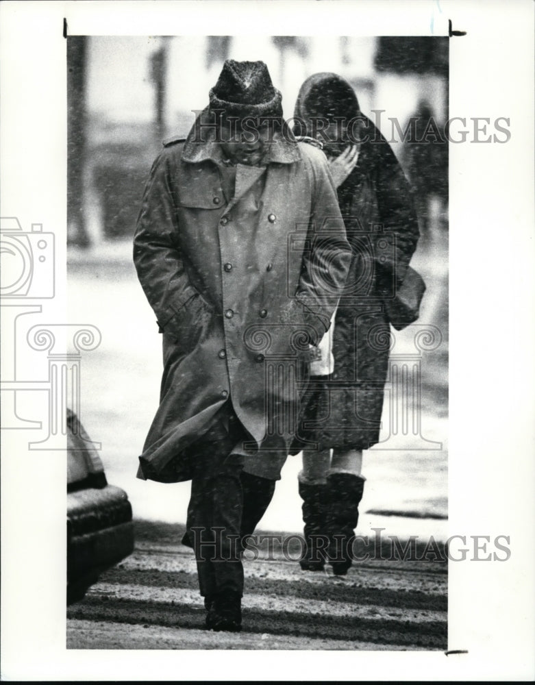 1988 Press Photo Euclid Avenue during snow - cvb13578 - Historic Images