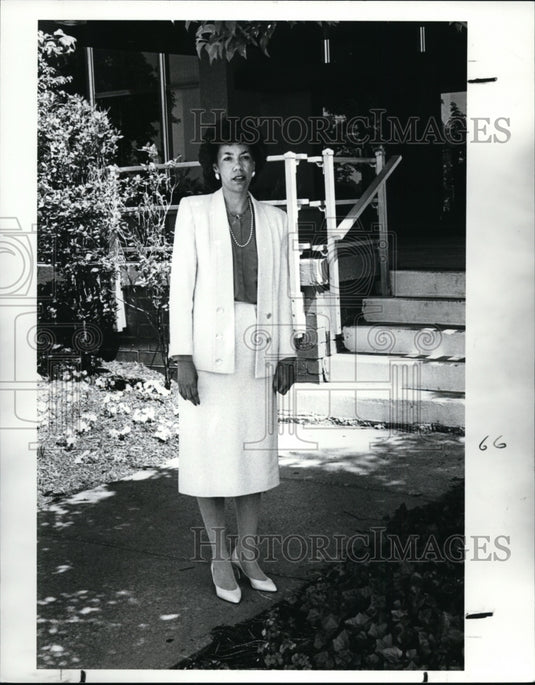 1989 Press Photo Doxie Jelks, president of Cleveland area Real Estate Brokers - Historic Images