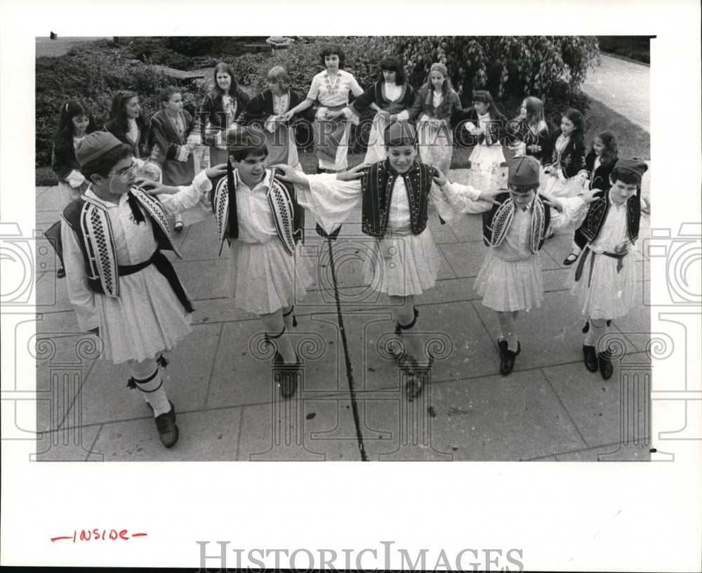 1983 Press Photo Greek Dancers of St Diemitris - cvb13868 - Historic Images