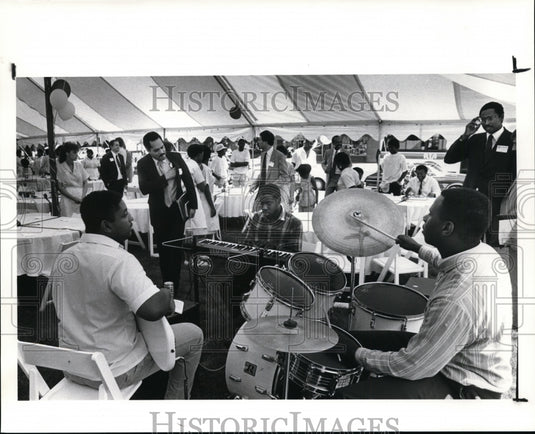 1988 Press Photo Members of the Lafayette Carthan Jazz Trio - cvb13870 - Historic Images