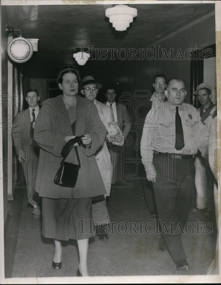 1955 Mrs. Richard Sheppard, Bud Brown, Deputy Sherrif Walter Opalka.-Historic Images